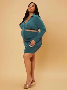 SHEIN Maternity Plus Cut Out Bodycon Dress