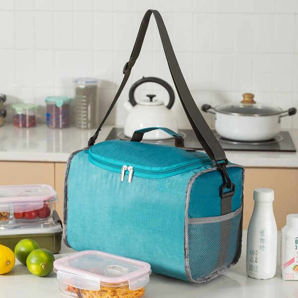 

1pc Large Lunch Bag, Cadet blue