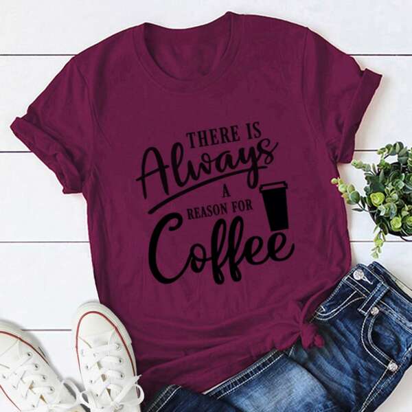 

Plus Slogan Graphic Tee, Purple