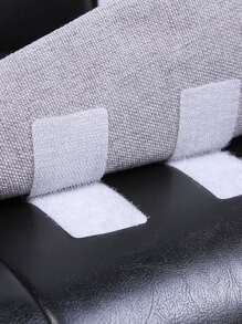 5pcs Non-slip Fixed Sticker, Rectangle Shaped Sticky Hook Loop Fastener For Sofa - White - View 2
