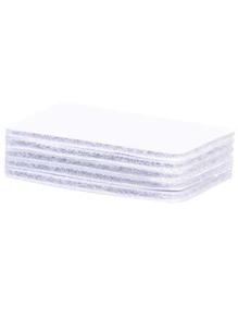 5pcs Non-slip Fixed Sticker, Rectangle Shaped Sticky Hook Loop Fastener For Sofa - White - View 4
