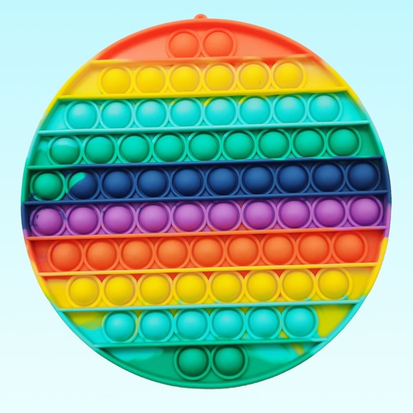

1pc Round Push Pop Bubble, Multicolor