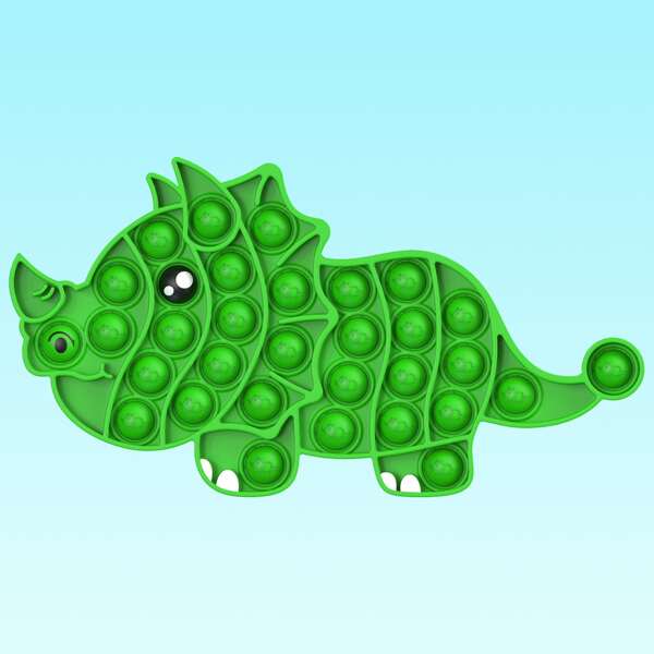 

1pc Dinosaur Shaped Random Color Push Pop Bubble, Multicolor