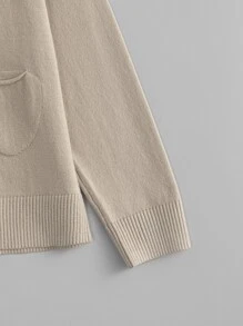 Boys Solid Double Pocket Cardigan - Khaki - View 4