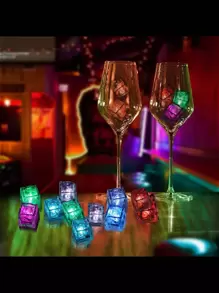 4pcs Colorful Glowing LED Plastic Ice Cube Light Blocks - Multicolor - View 2