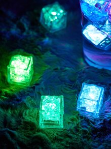 4pcs Colorful Glowing LED Plastic Ice Cube Light Blocks - Multicolor - View 6