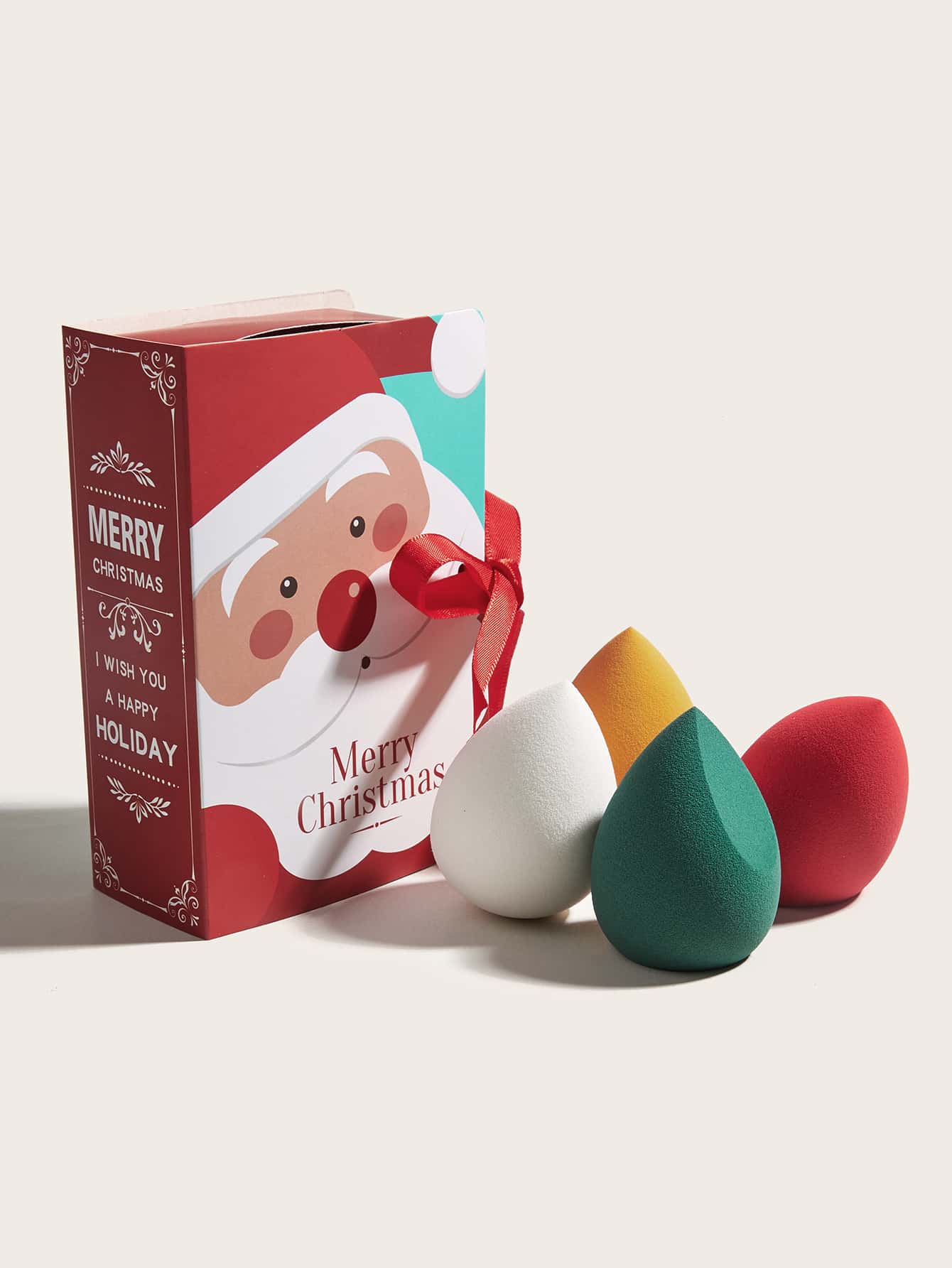 4pcs Christmas Makeup Sponge Set - Multicolor - View 1