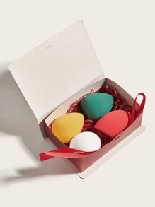 4pcs Christmas Makeup Sponge Set - Multicolor - View 3