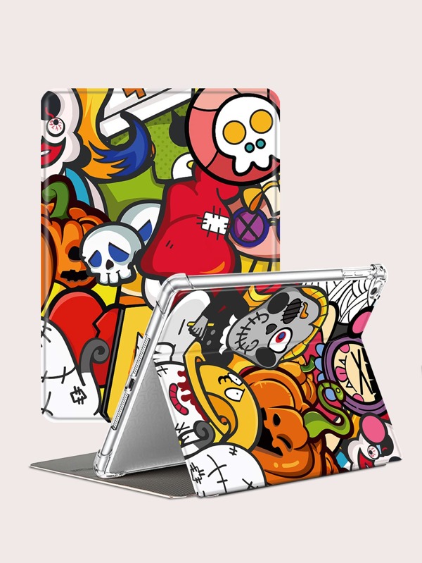 Apple 1pc Cute Cartoon Cool Style Anti-Fall Tablet Case Compatible With Ipad 10th Generation, With Magnetic Stand Function Leather Tablet Protective Case Compatible With Samsung Galaxy A7 Lite
