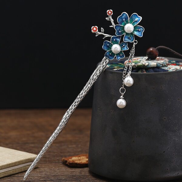 

Flower & Faux Pearl Decor Hair Pin, Multicolor