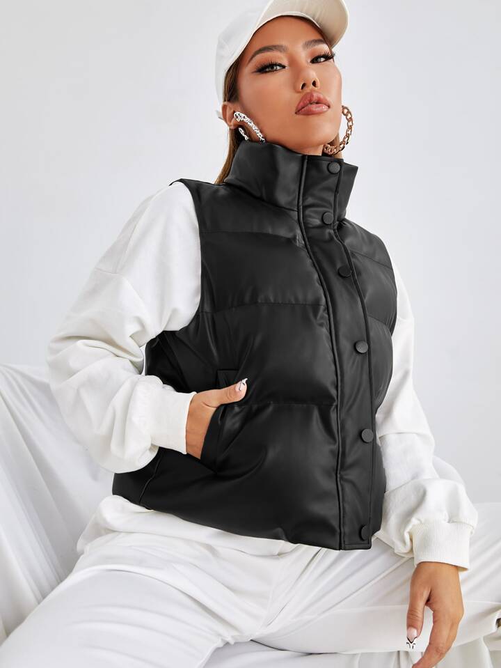 SHEIN FIT+ プラス スパイク詳細 ジッパーアップ PUレザー モトジャ SHEIN FIT+ プラス スパイク詳細 ジッパーアップ PUレザー モトジャ
