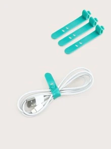 4 bộ tổ chức cáp dữ liệu silicone - màu xanh lá - Xem 1