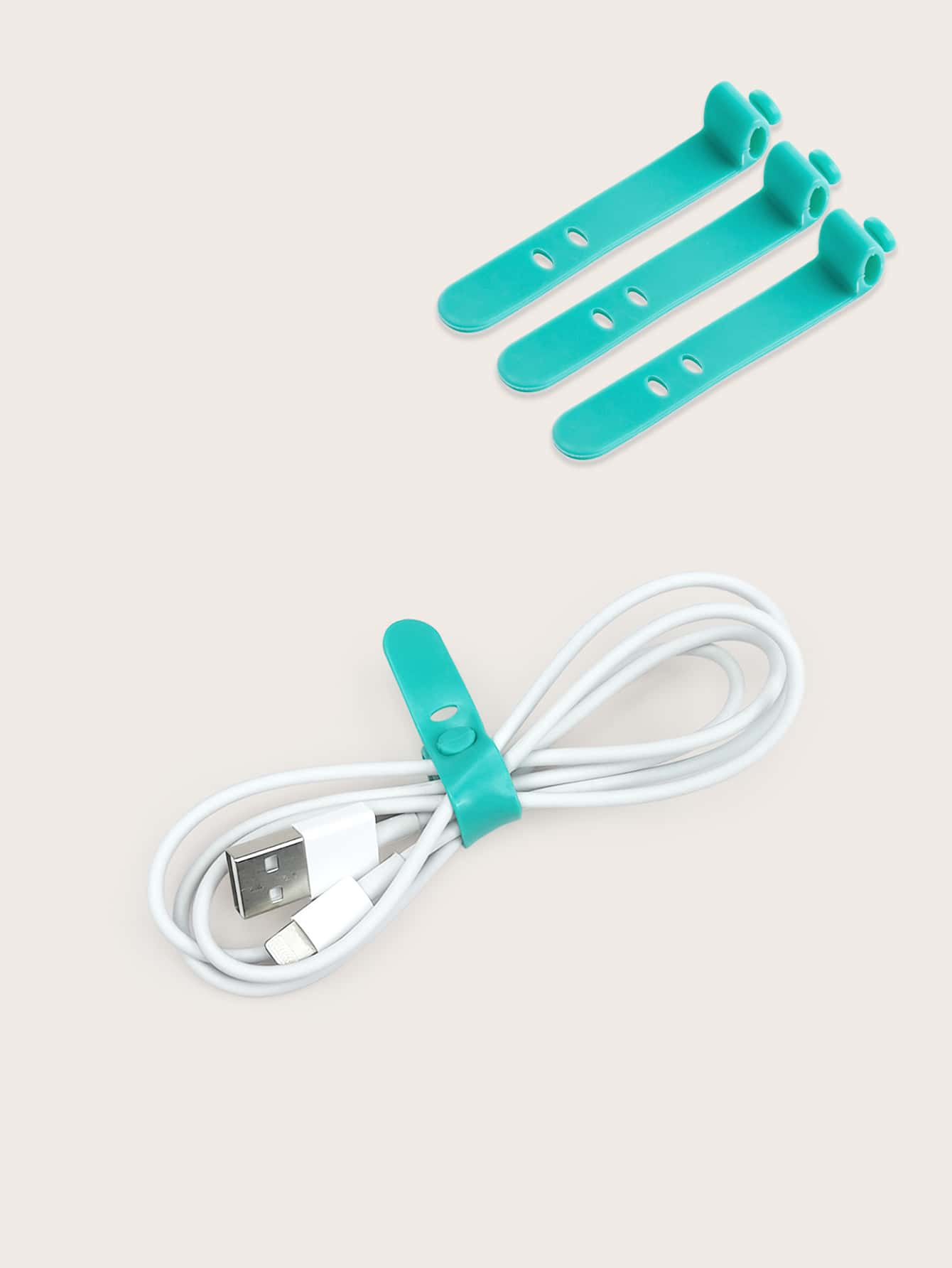 4 bộ tổ chức cáp dữ liệu silicone - màu xanh lá - Xem 1