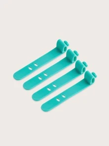 4 bộ tổ chức cáp dữ liệu silicone - màu xanh lá - Xem 2