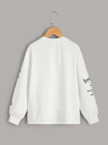 SHEIN Tween Boy Slogan Graphic Tee