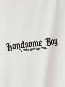 SHEIN Tween Boy Slogan Graphic Tee