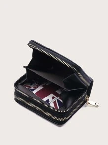 Pebble Embossed Card Holder Business Casual - Black - View 4