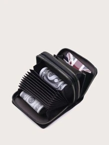 Pebble Embossed Card Holder Business Casual - Black - View 5