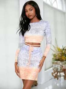 SHEINNeu Colourblock Plaid Pattern Crop Jumper - Multicolor - View 4