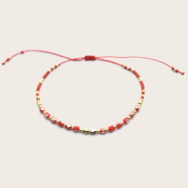 

Color Block Beaded Bracelet, Multicolor