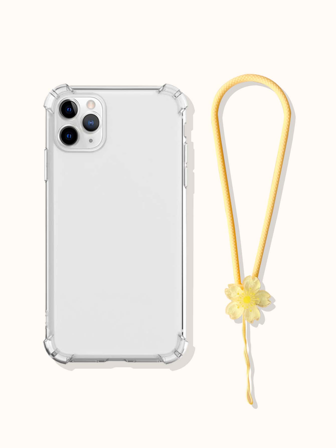 Funda de celular transparente con acollador - transparente - Añade 2