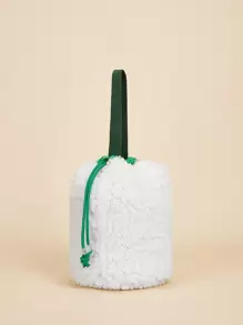 SHEIN Bolsa de regalo con bordado de árbol de Navidad - Multicolor - Ver 4