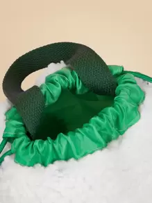 SHEIN Bolsa de regalo con bordado de árbol de Navidad - Multicolor - Ver 5