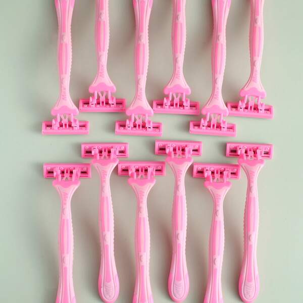 

12pcs Hair Removal Shaving Knife, Pink