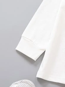 Young Girl Cartoon Cat & Heart Print PJ Set - Multicolor - View 5