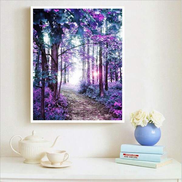 

Forest Print DIY Diamond Unframed Painting, Multicolor