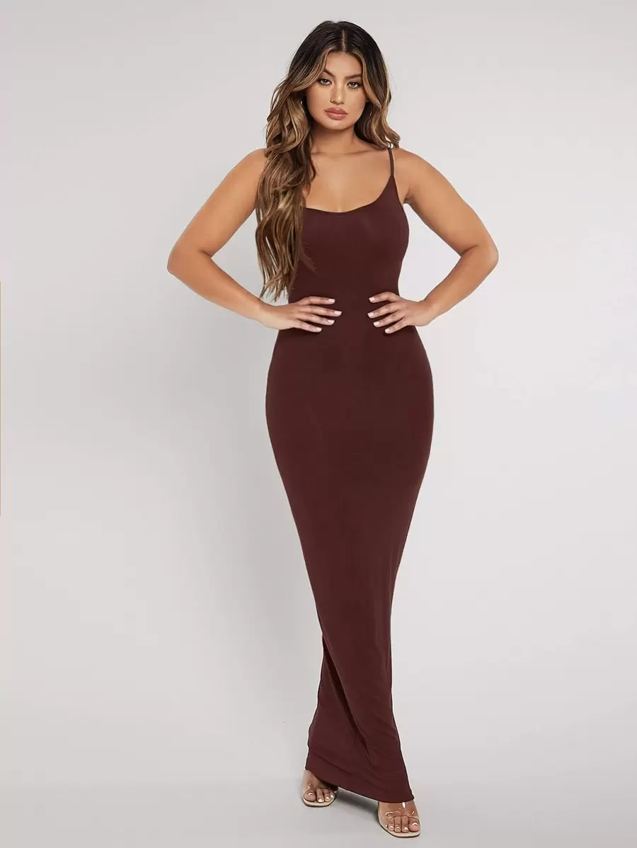 SHEIN SXY Prom Dress;Solid Bodycon Cami Dress