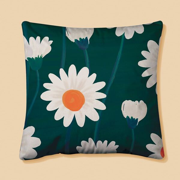 

Flower Print Cushion Cover Without Filler, Multicolor