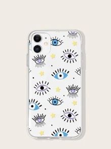 Funda de celular transparente con estampado de ojo - Multicolor - Ver 1