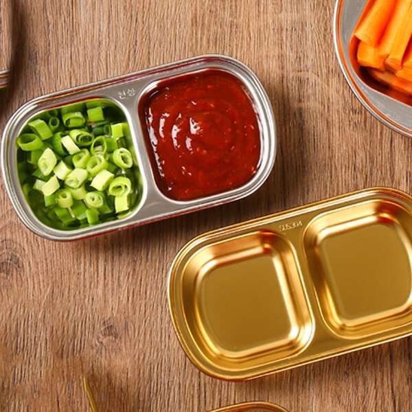 

1pc Stainless Steel Random Color Sauce Dish, Multicolor