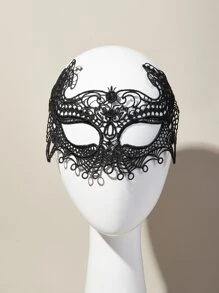 Gói 4 mặt nạ mắt ren trang phục Halloween - màu đen - Xem 2