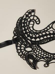 Gói 4 mặt nạ mắt ren trang phục Halloween - màu đen - Xem 5