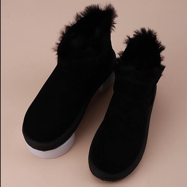 

Slip On Plush Inside Snow Boots, Black