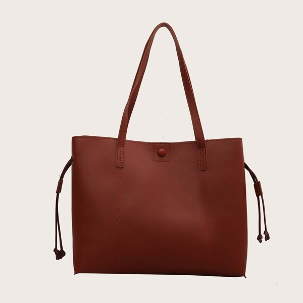 

Minimalist Large Capacity Tote Bag, Brown
