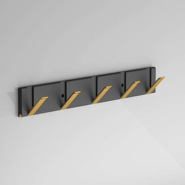 

1pc Metal Wall Hook, Black