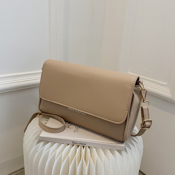 

Minimalist Flap Square Bag, Khaki