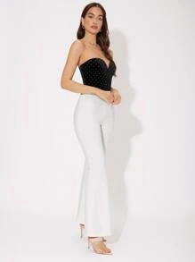 SHEIN BAE Hot銀色亮片緊身連衣褲