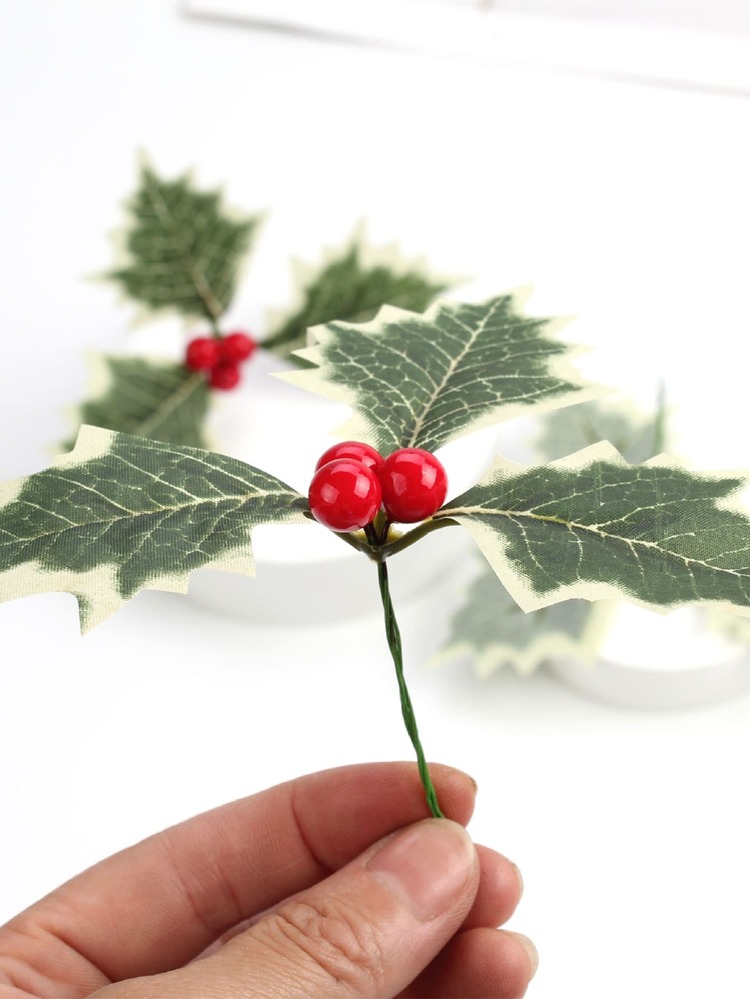 5pcs Artificial Leaf - Multicolor - View 2