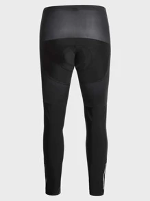 Manfinity Sport Corelite Boyfriend Style Men Chinese Letter Graphic Sports Tights - Black - View 2