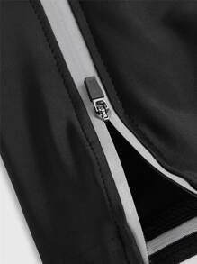 Manfinity Sport Corelite Boyfriend Style Men Chinese Letter Graphic Sports Tights - Black - View 4