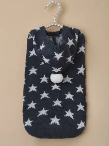 2 chiếc quần áo cho chó có mũ và họa tiết ngôi sao, áo len giữ ấm cho thú cưng - Nhiều màu - Xem 3