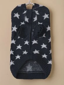 2 chiếc quần áo cho chó có mũ và họa tiết ngôi sao, áo len giữ ấm cho thú cưng - Nhiều màu - Xem 5