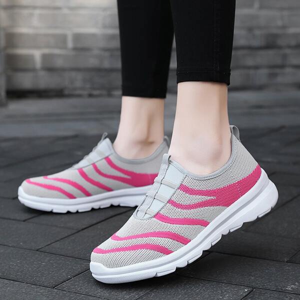 

Colorblock Knit Slip On Sneakers, Light grey