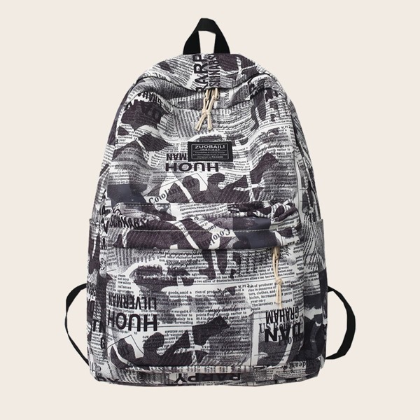 

Kids Newspaper Graphic Backpack, Multicolor