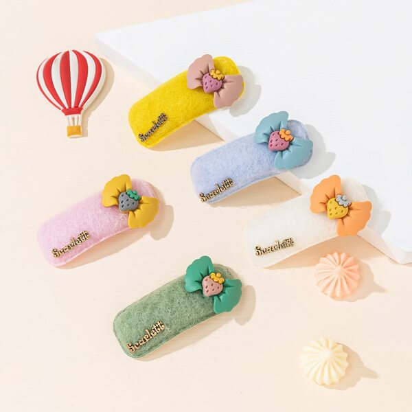 

5pcs Toddler Girls Bow Knot Hair Clip, Multicolor