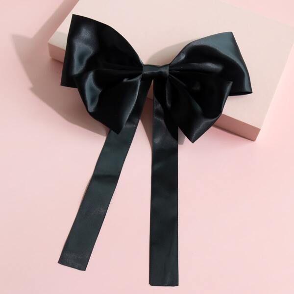 

Toddler Girls Bow Decor French Clip, Black